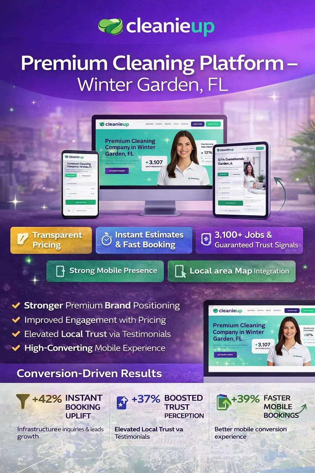 CleanieUp cleaning service digital platform