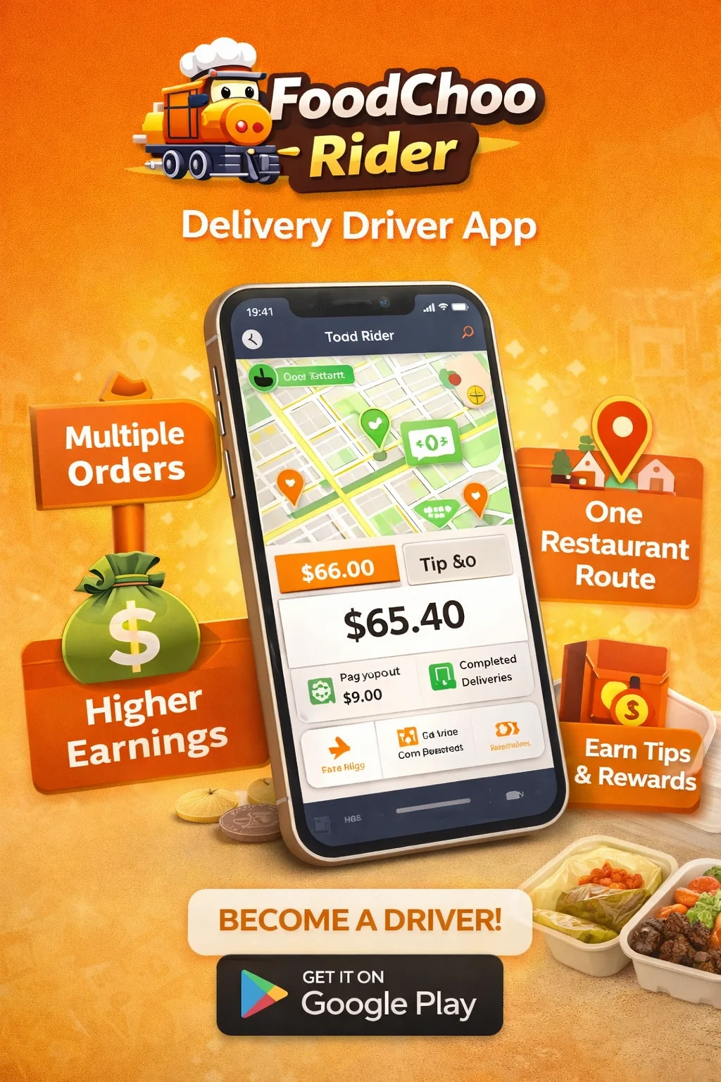 FoodChoo Rider delivery driver app