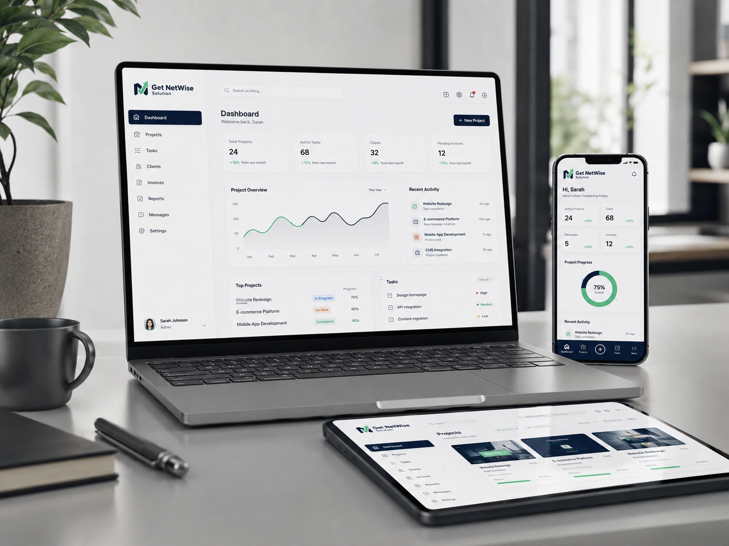 Get NetWise Solution web and mobile app development
